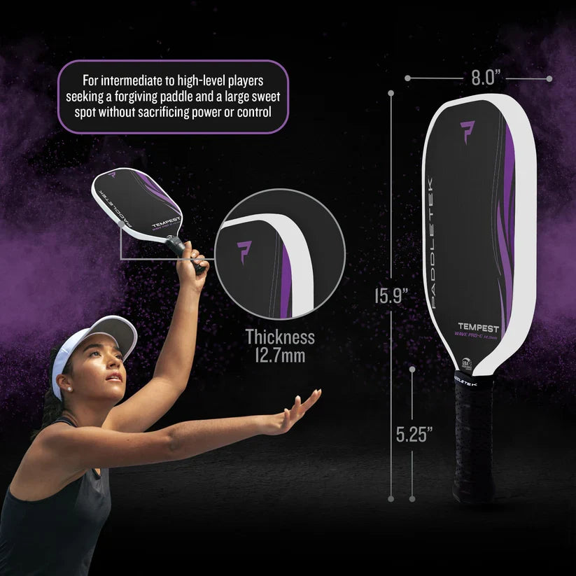 Paddletek Tempest Wave Pro-C Aurora Pickleball Paddle