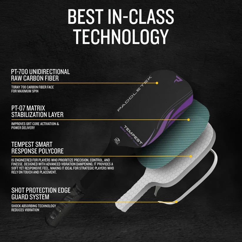 Paddletek Tempest Wave Pro-C Aurora Pickleball Paddle