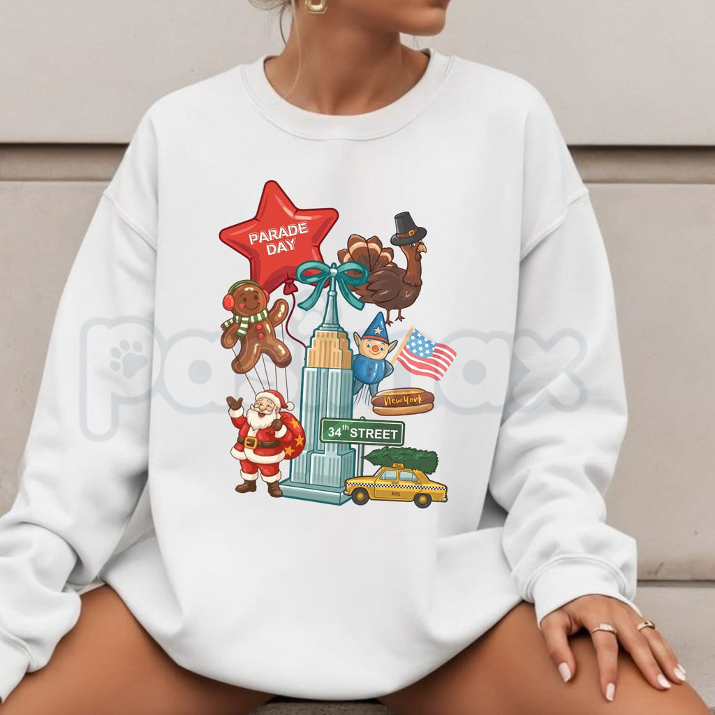 Thanksgiving Day Parade Sweatshirt | New York City Holiday Graphic Crewneck
