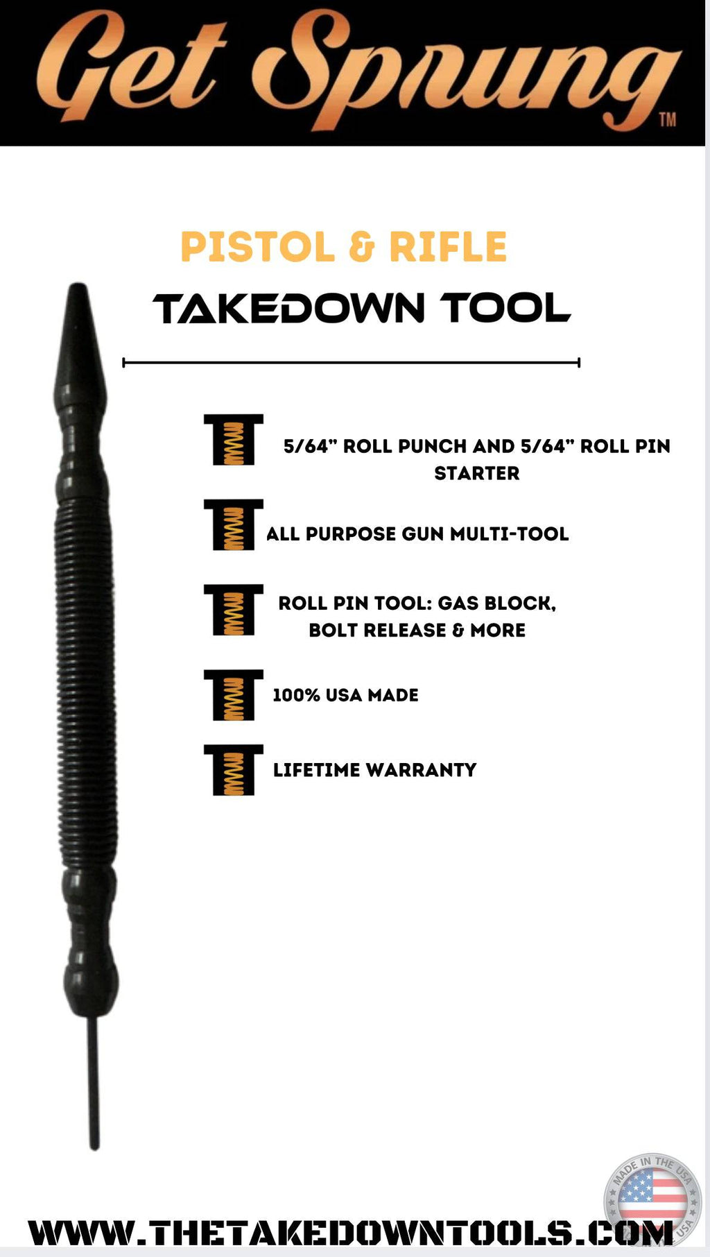 The Takedown Tool 2 Pack- AR-TT & The Takedown Tool of your choice in a USA Pouch