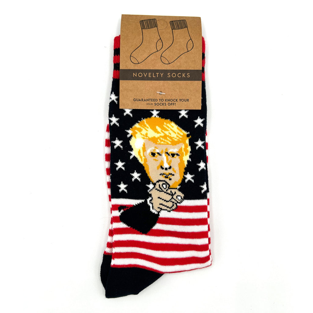 Trump USA Flag Novelty Socks
