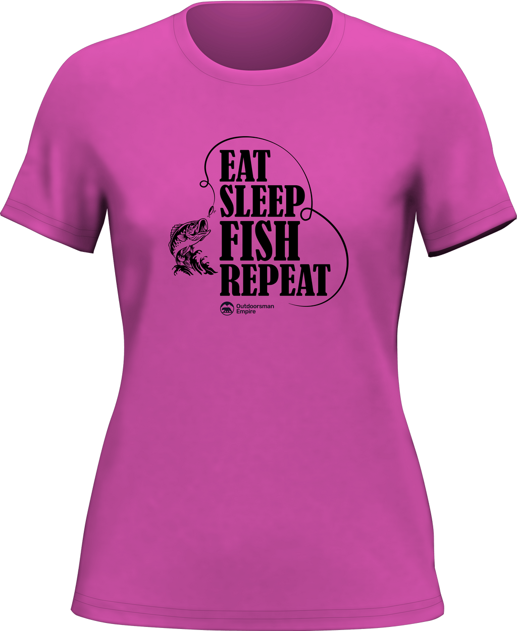 Eat Sleep Fish Repeat T-Shirt for Women