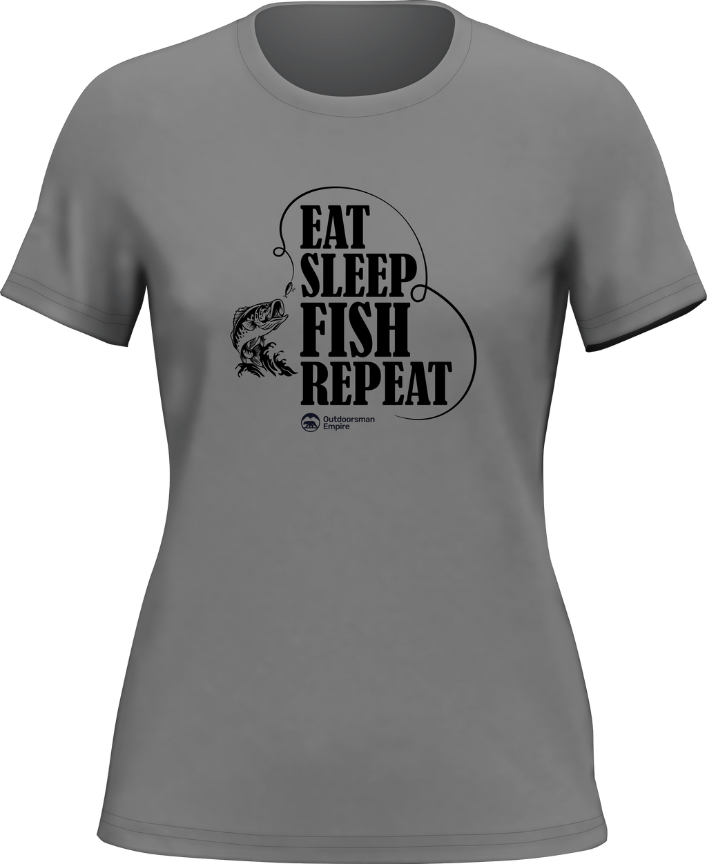 Eat Sleep Fish Repeat T-Shirt for Women