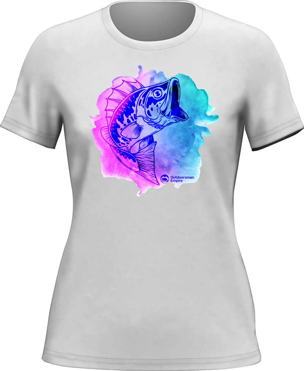 Watercolor Fishing T-Shirt for Women