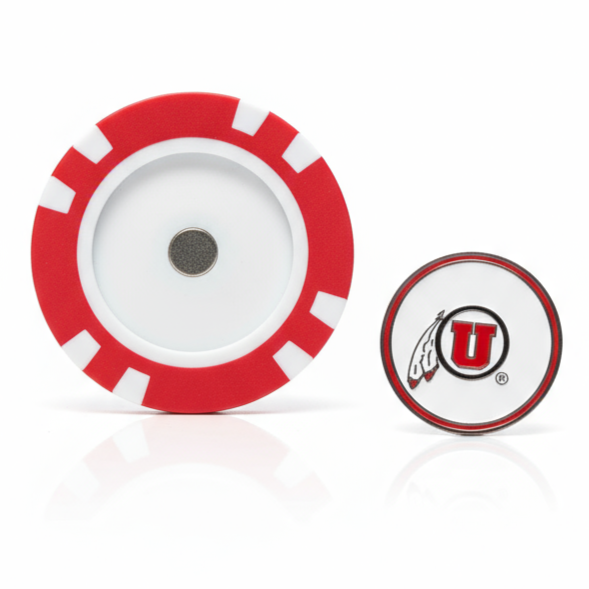 Officially Licensed Utah Utes Poker Chip Ball Marker