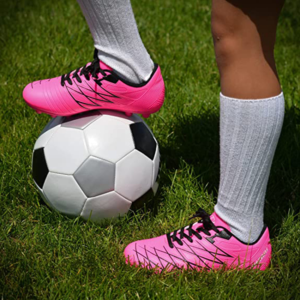 Boca Firm Ground Soccer Shoes - Pink/Black