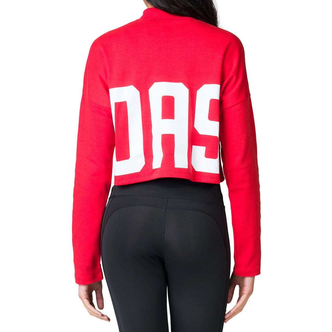 adidas Originals Women's Bold Age Cropped Sweatshirt - Red White
