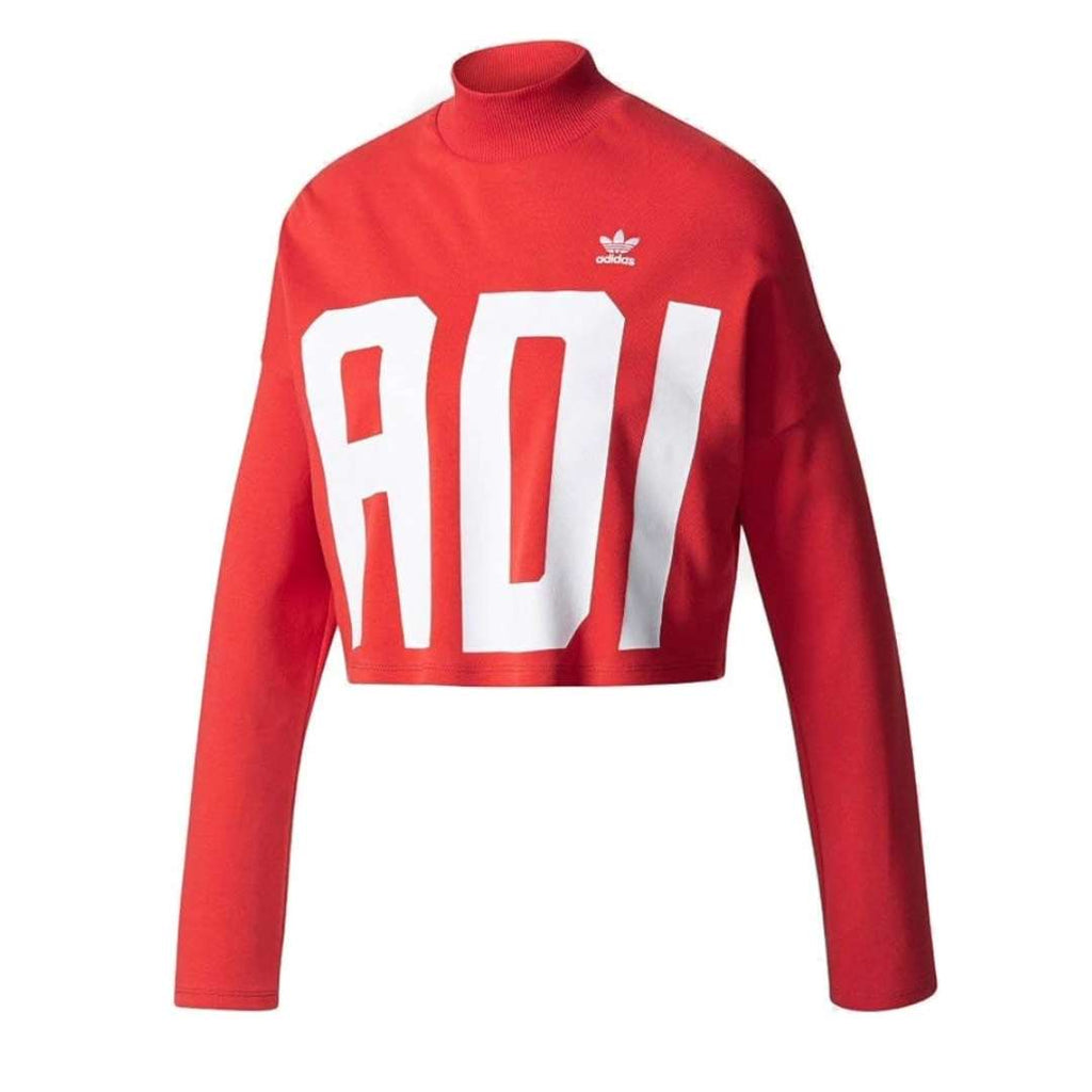 adidas Originals Women's Bold Age Cropped Sweatshirt - Red White