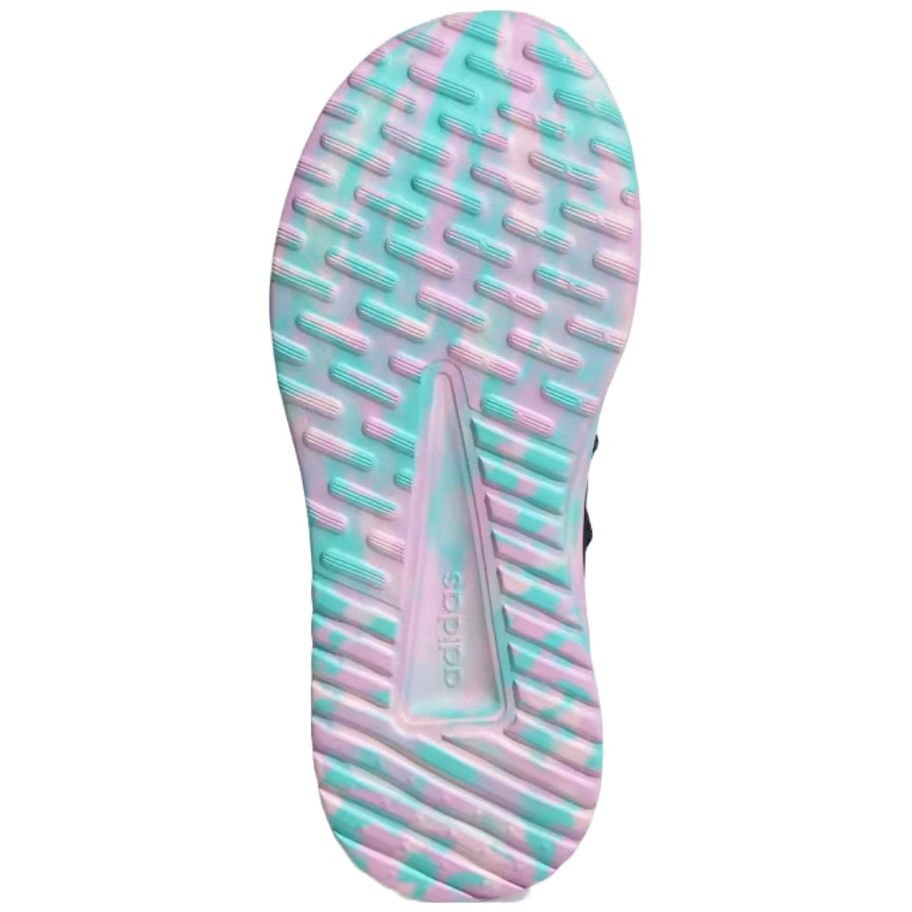 adidas kids LITE RACER ADAPT 5.0 SLIP-ON LACE SHOES ( Core Black / Clear Pink / Flash Aqua)