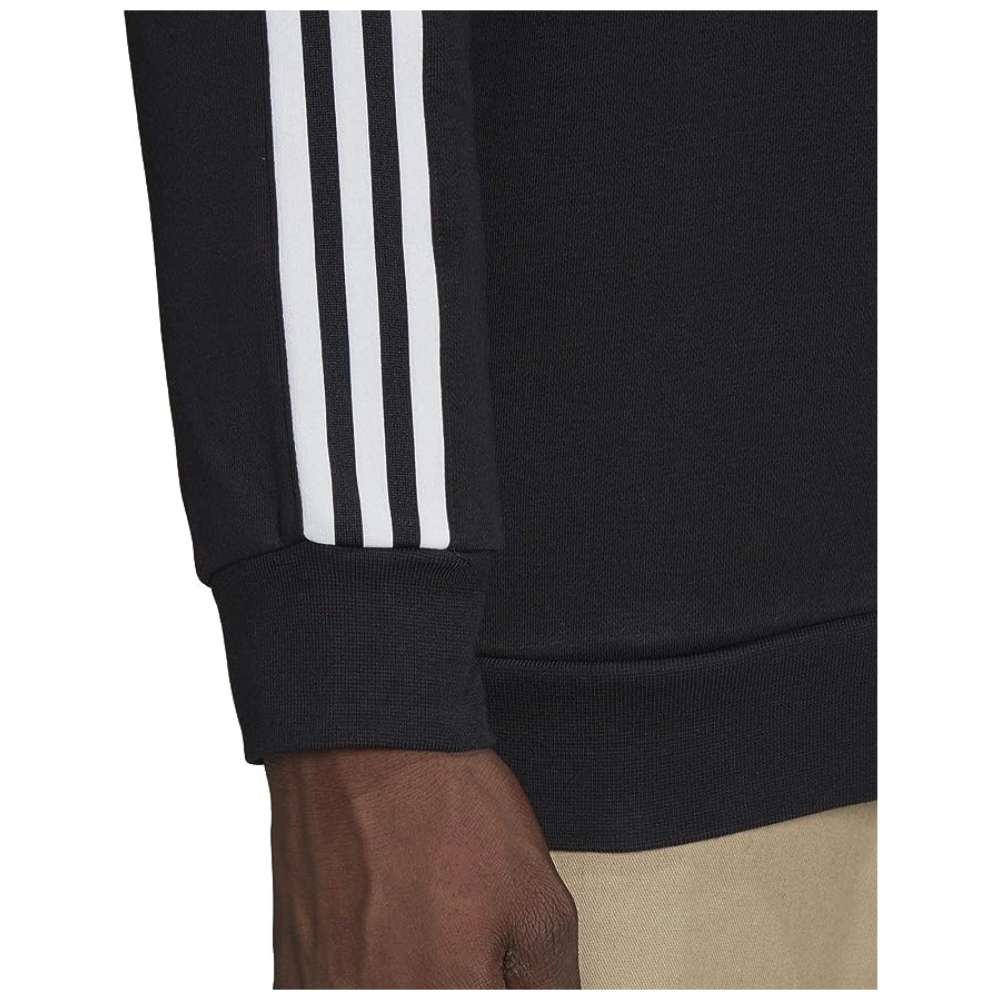 adidas Originals Men's Loungewear adicolor 3D Trefoil 3-Stripes Crew Sweatshirts - Black
