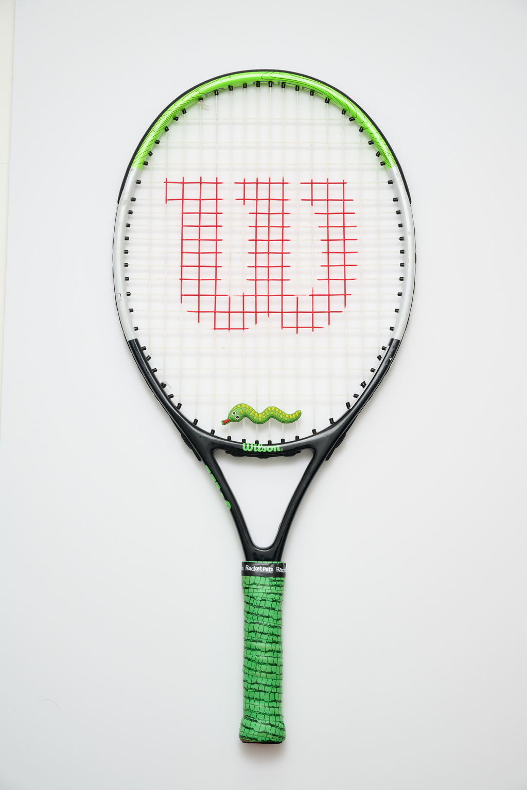 Snake Green Tennis Overgrip Tape and Matching Shock Absorbing Dampener for Tennis Racket