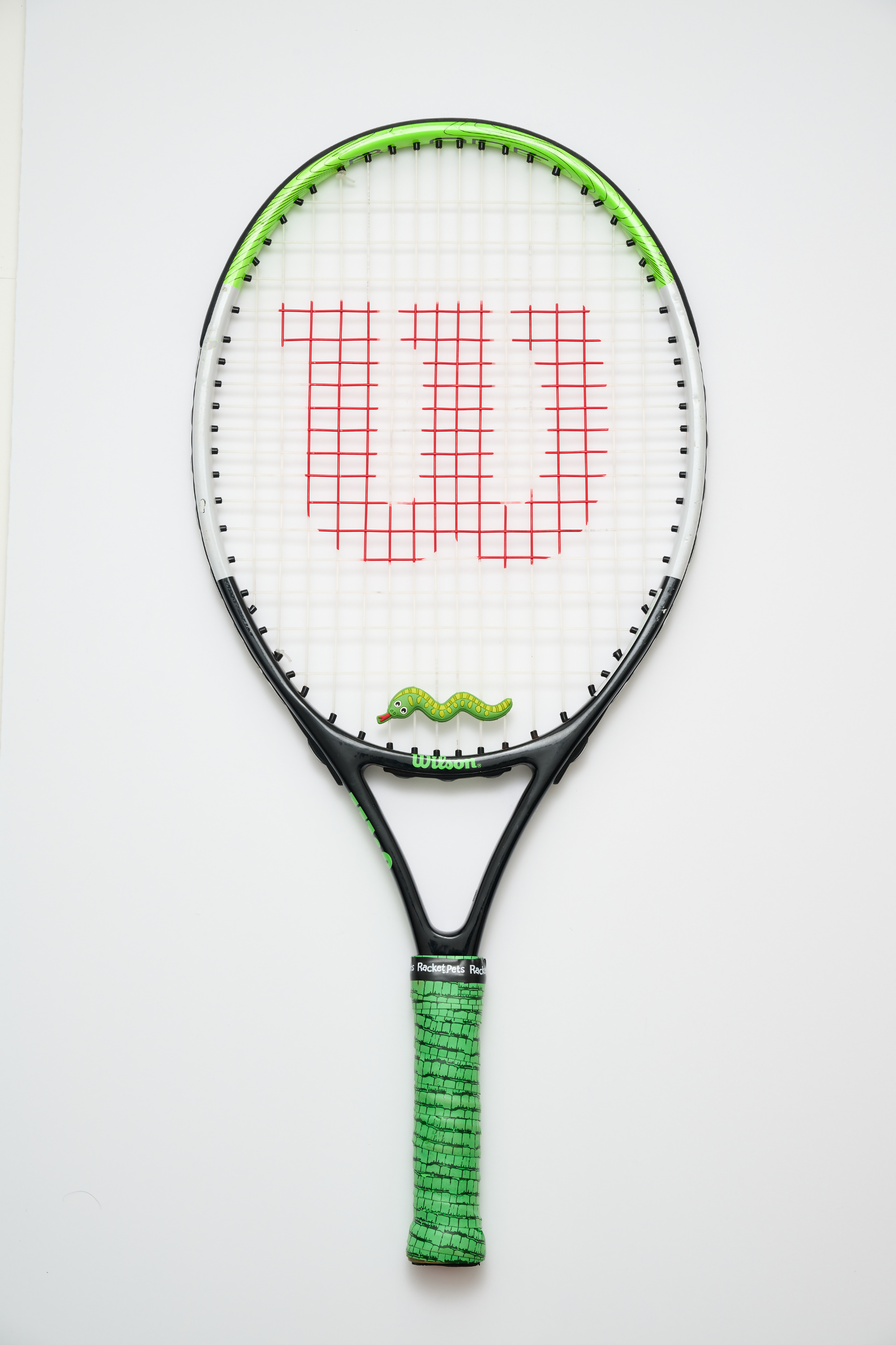 Snake Green Tennis Overgrip Tape and Matching Shock Absorbing Dampener for Tennis Racket