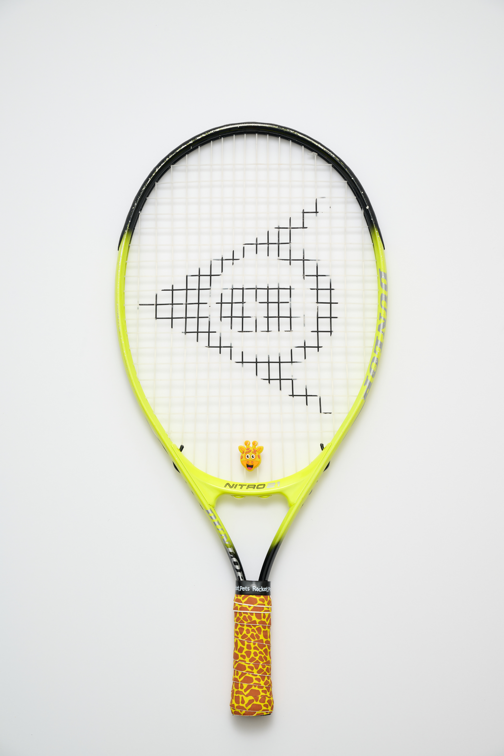 Giraffe Yellow  Tennis Overgrip Tape and Matching Shock Absorbing Dampener for Tennis Racket