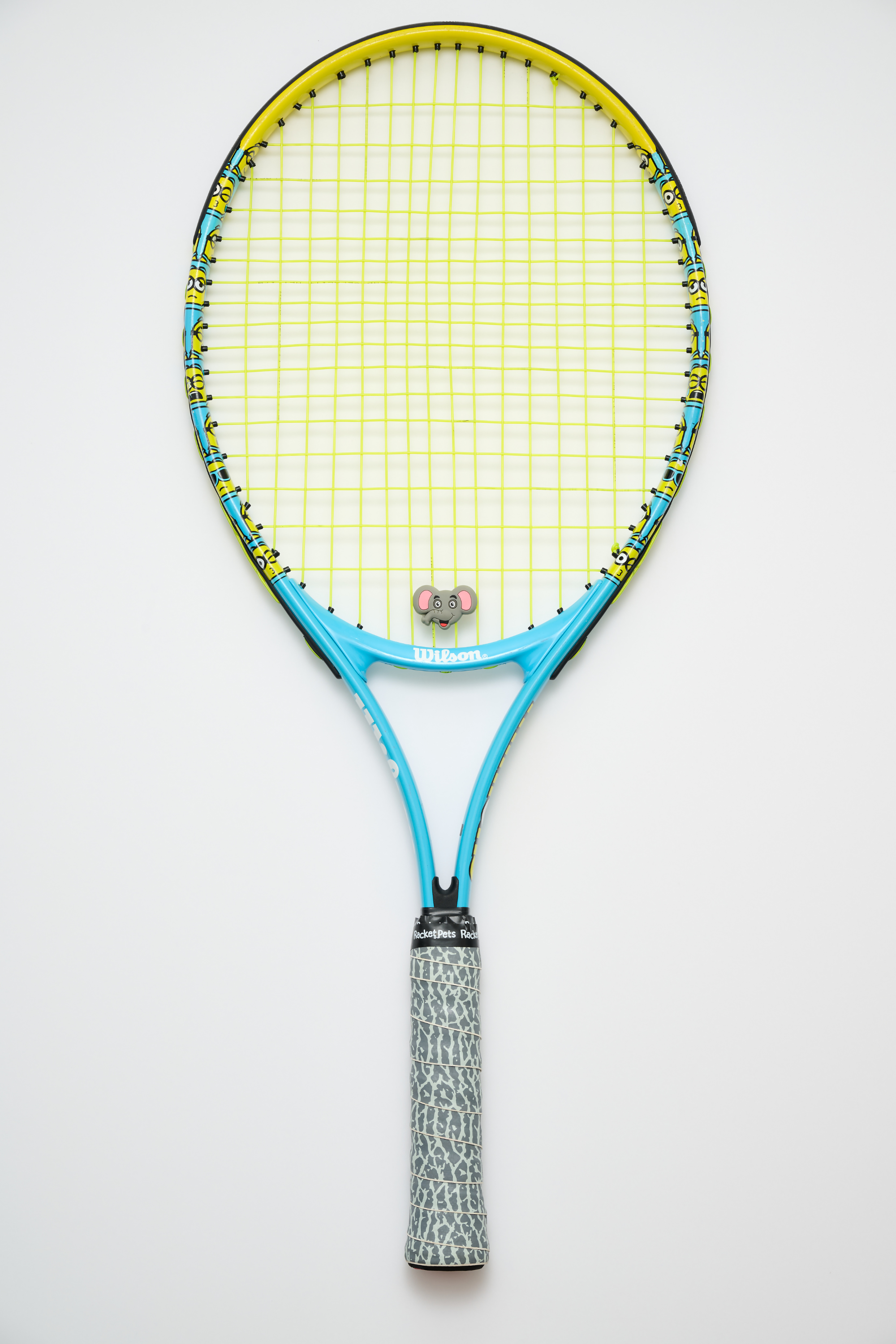 Elephant Gray  Tennis Overgrip Tape and Matching Shock Absorbing Dampener for Tennis Racket