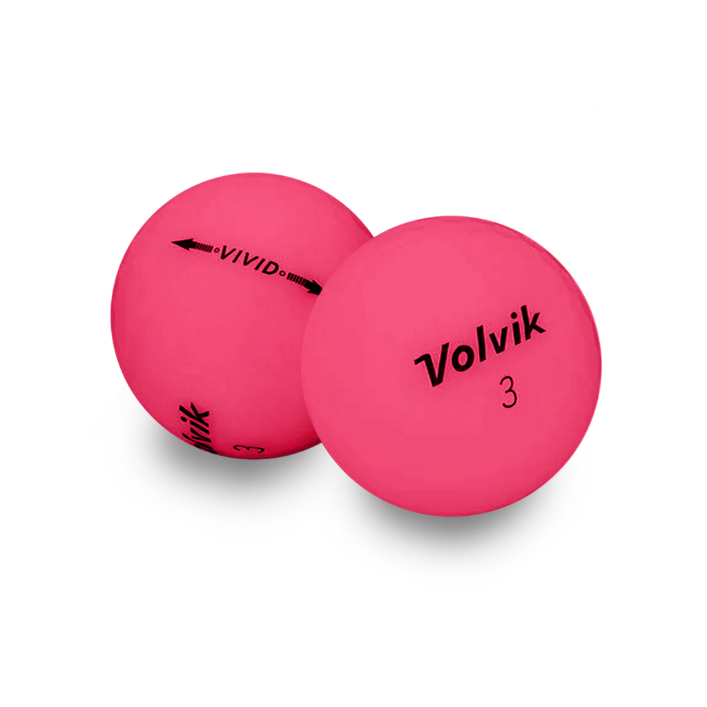 Used Volvik Vivid Pink Golf Balls - 1 Dozen