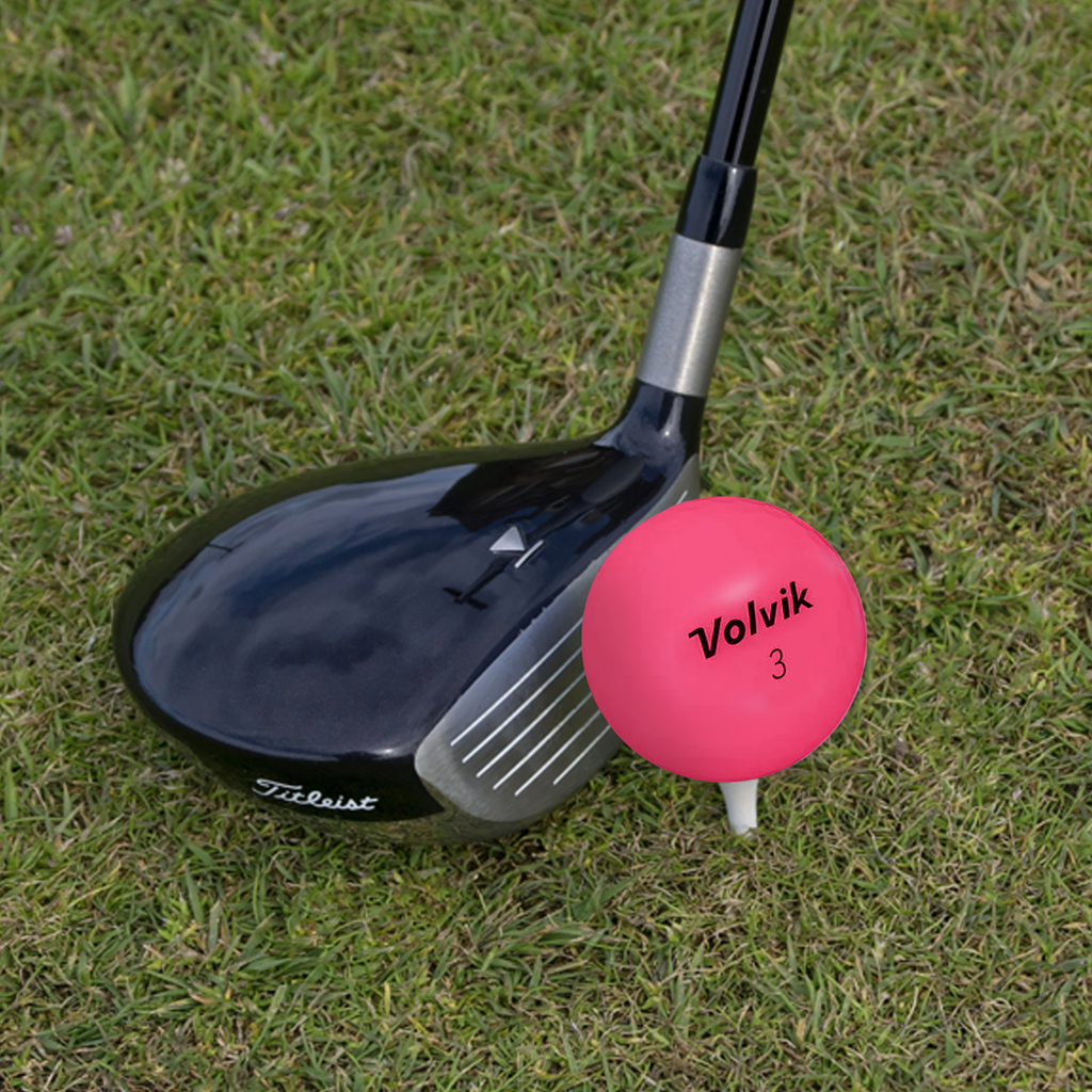 Used Volvik Vivid Pink Golf Balls - 1 Dozen