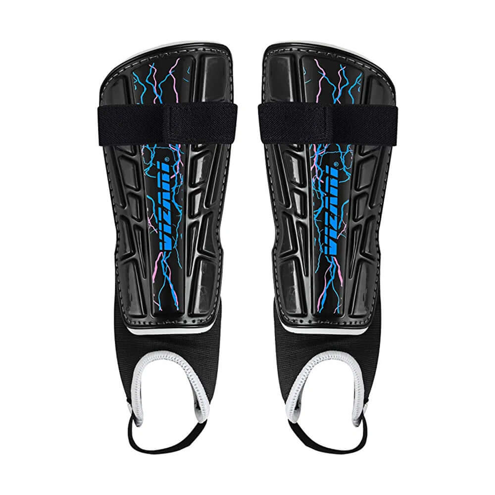 Zodiac Soccer Shin Guard with Detachable Ankle Protection-Black