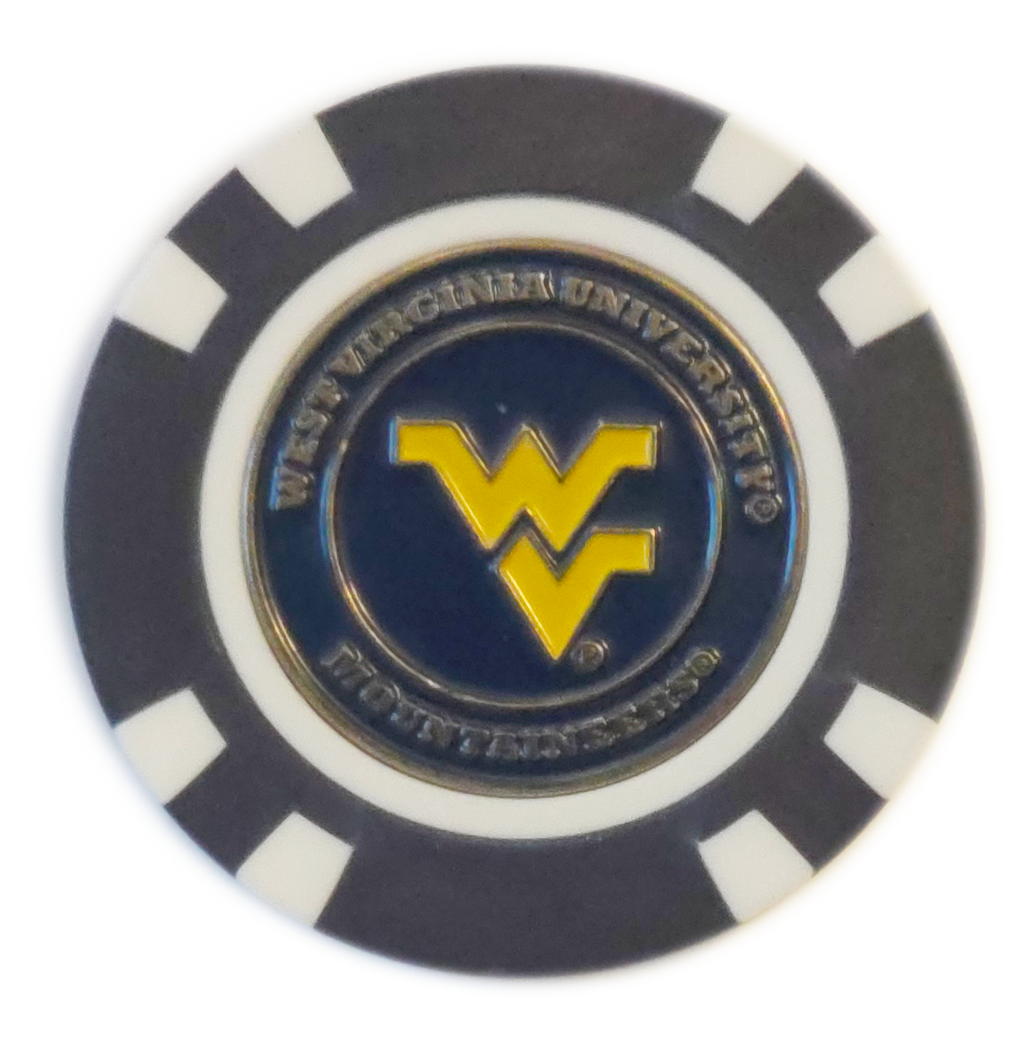 Officially Licensed West Virginia Mountaineers Poker Chip Ball Marker