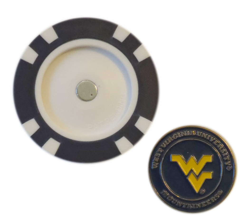 Officially Licensed West Virginia Mountaineers Poker Chip Ball Marker