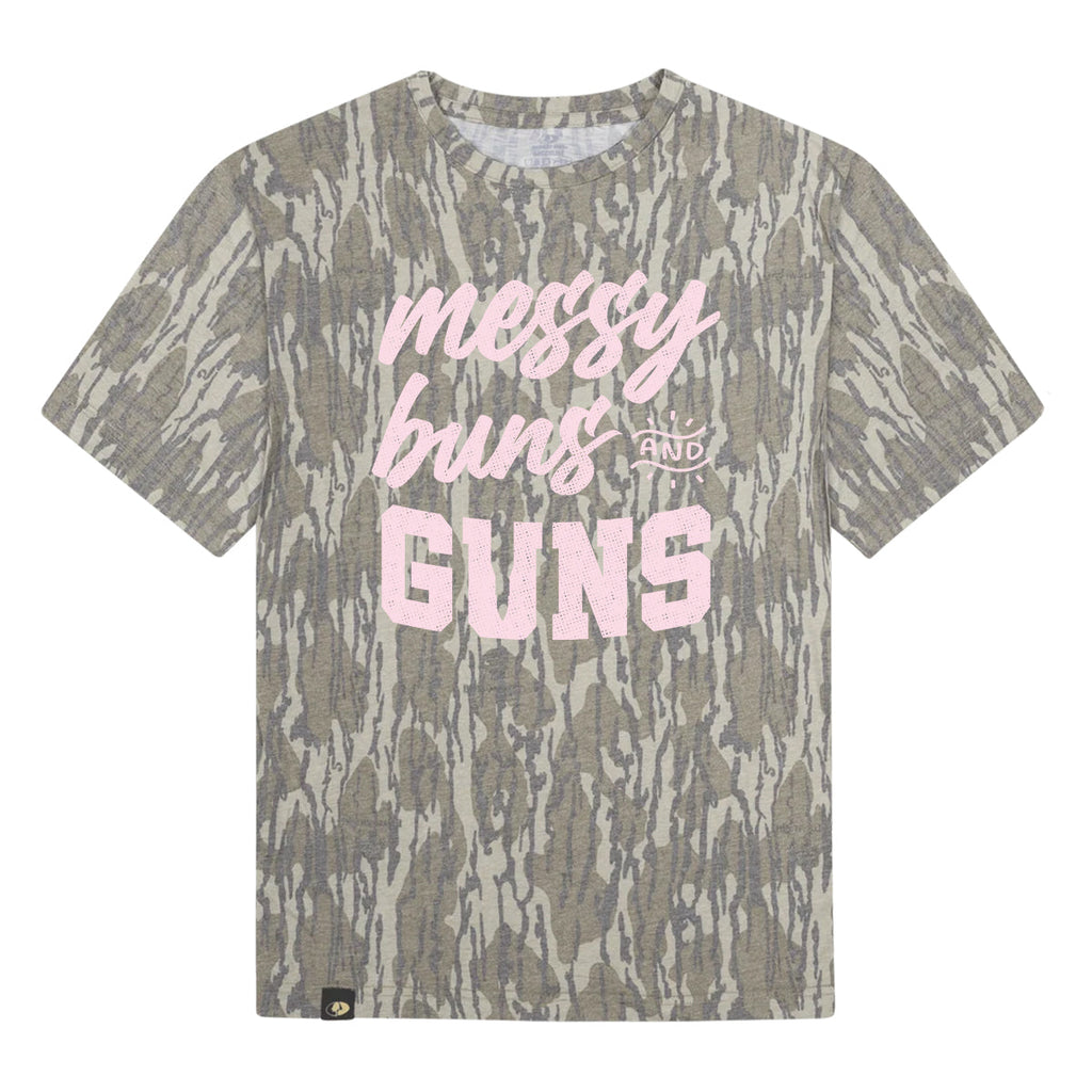 Messy Buns and Guns (Front Print)