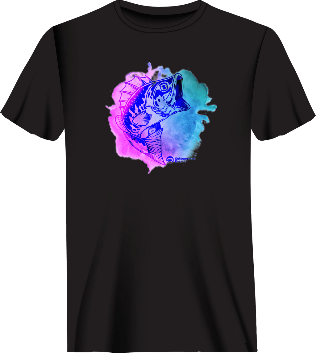 Watercolor Fishing Man T-Shirt