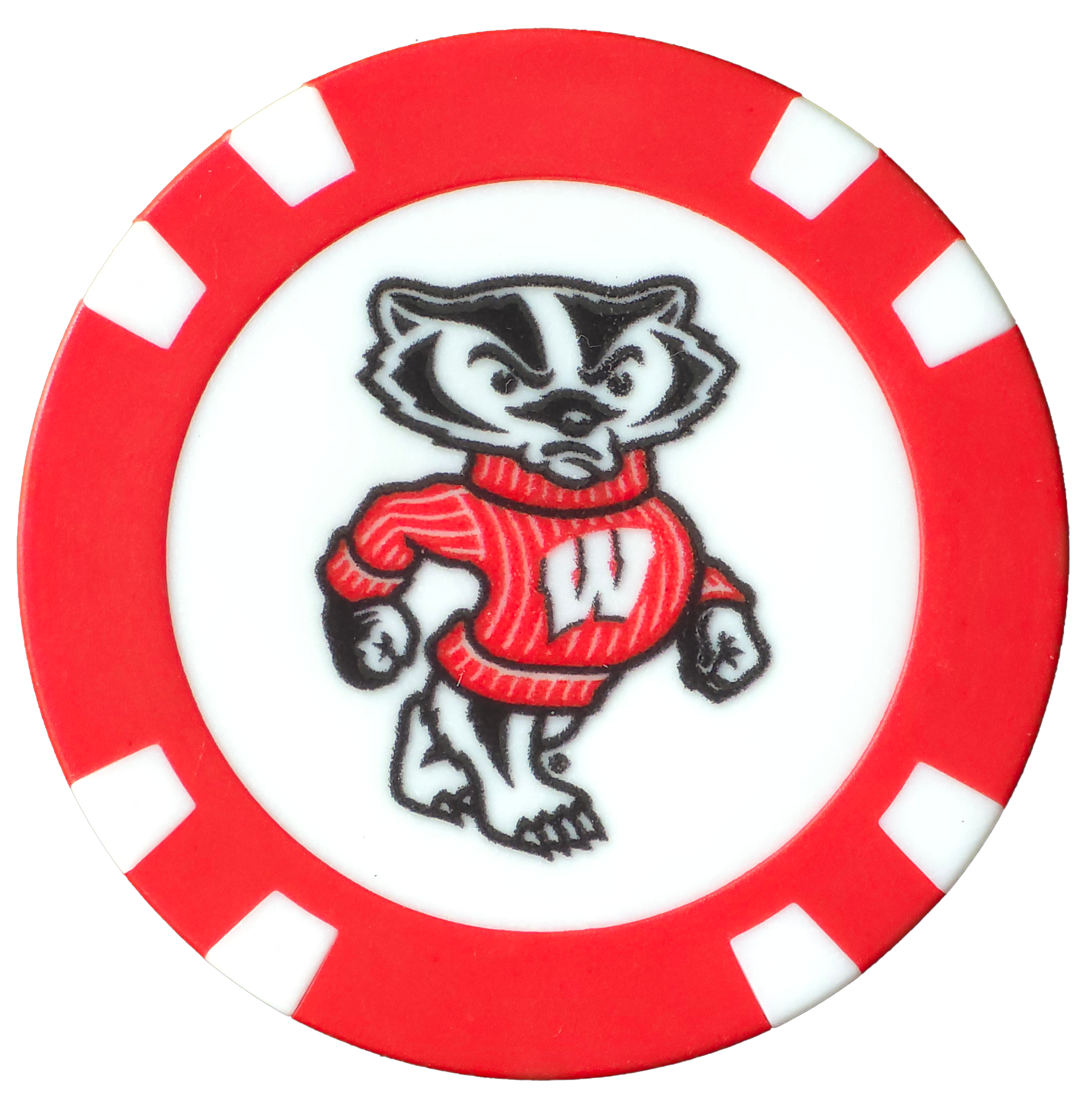 Officially Licensed Wisconsin Badgers Poker Chip Ball Marker