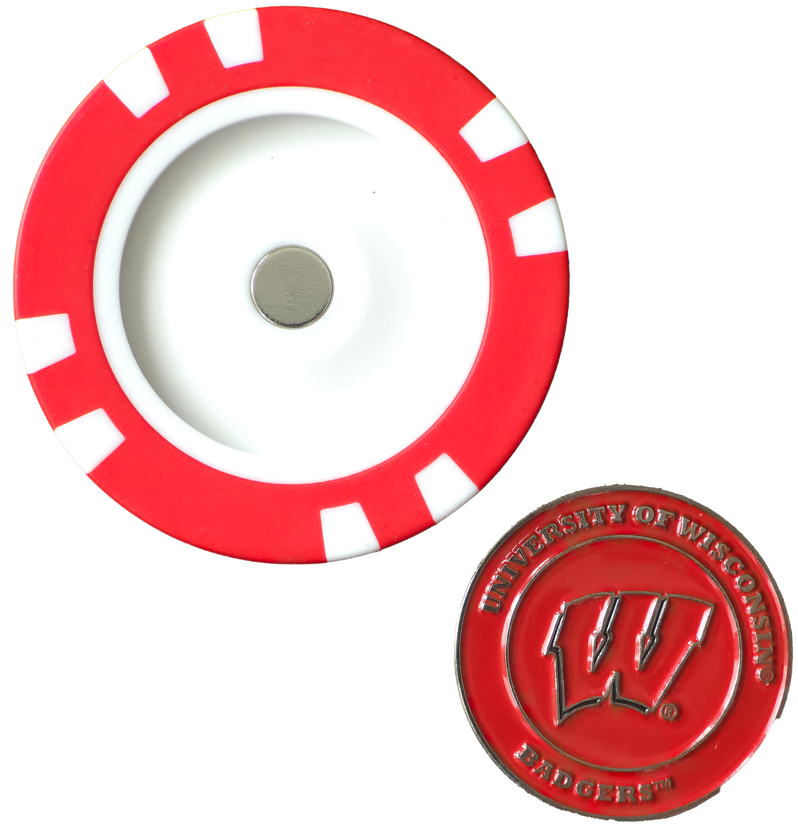Officially Licensed Wisconsin Badgers Poker Chip Ball Marker