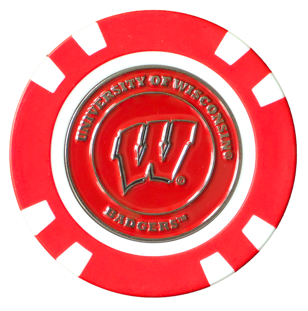 Officially Licensed Wisconsin Badgers Poker Chip Ball Marker
