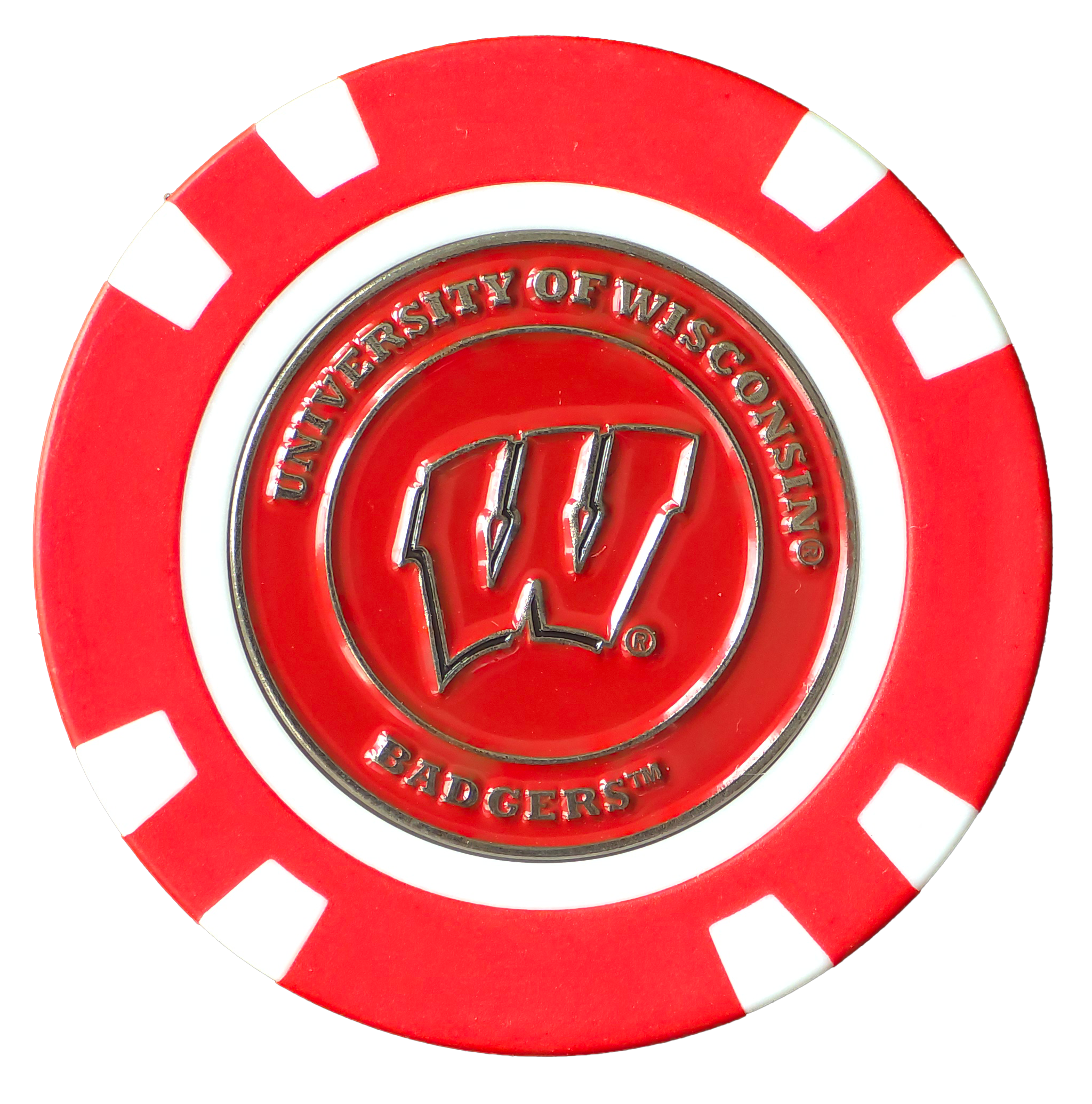 Officially Licensed Wisconsin Badgers Poker Chip Ball Marker
