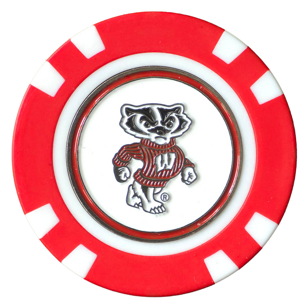 Officially Licensed Wisconsin Badgers Poker Chip Ball Marker