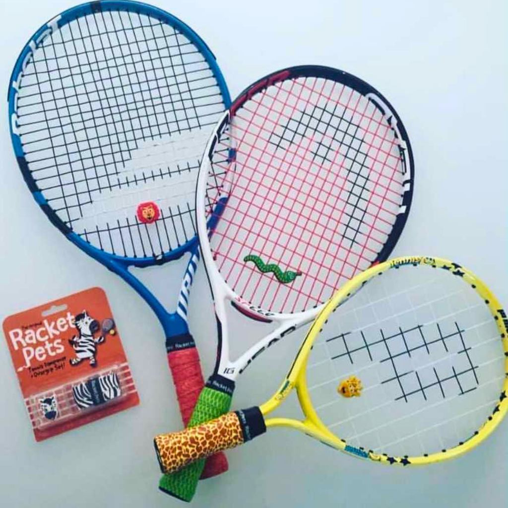 Snake Green Tennis Overgrip Tape and Matching Shock Absorbing Dampener for Tennis Racket