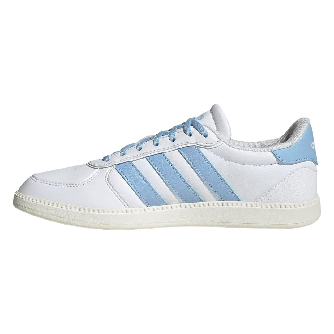 adidas WOMEN'S BREAKNET SLEEK SNEAKER - White/Blue/Off White