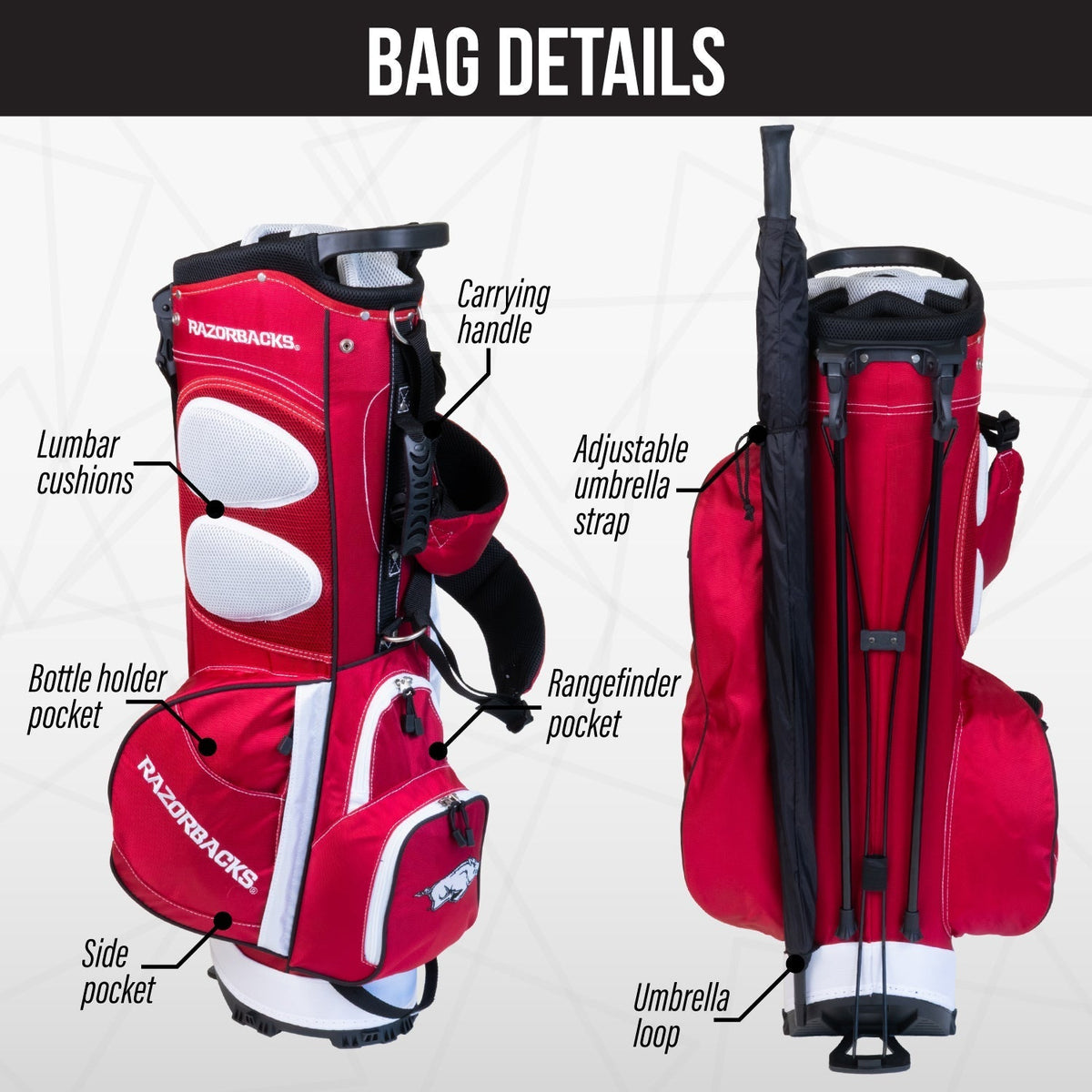 Arkansas Razorbacks Fairway Stand Bag