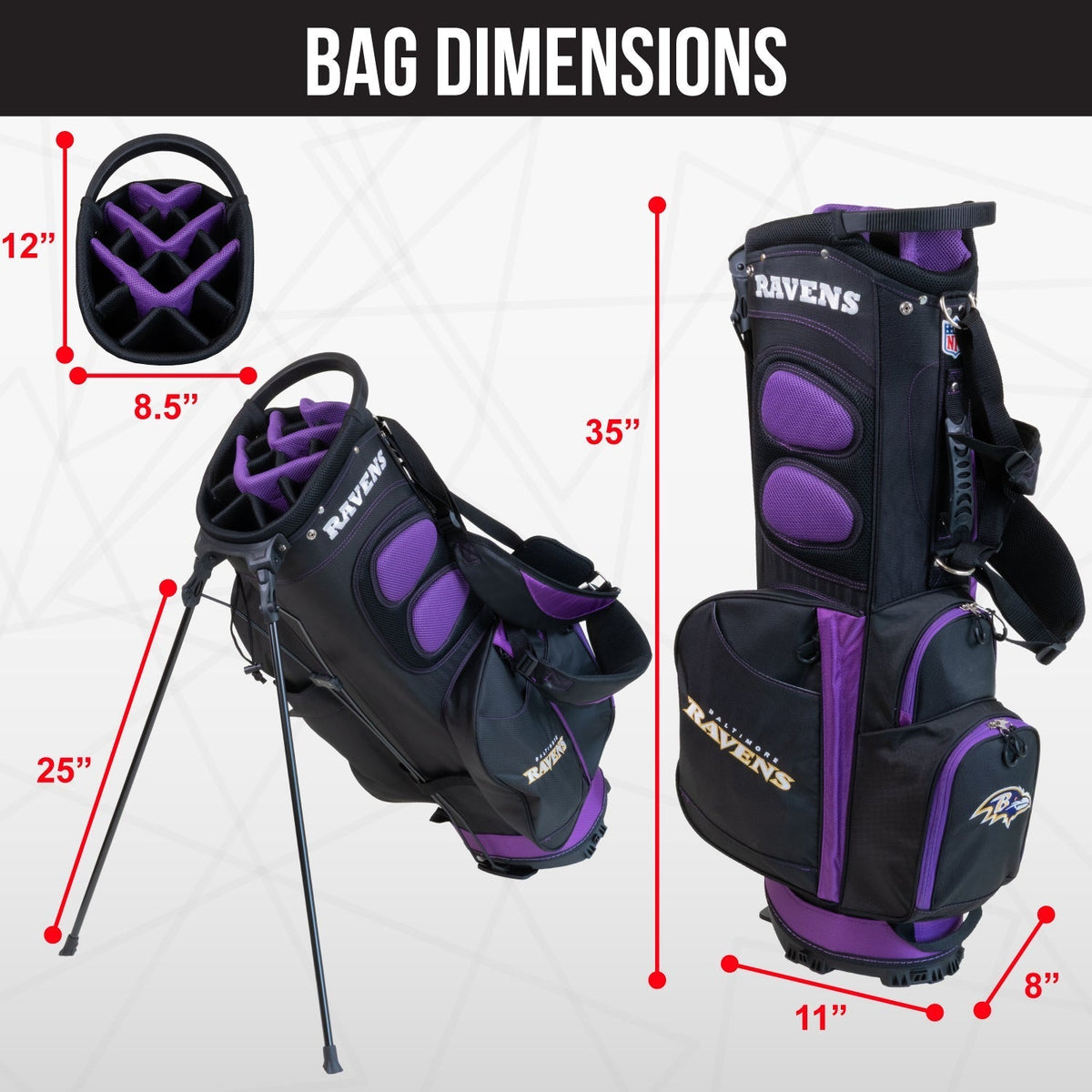Baltimore Ravens Fairway Stand Bag