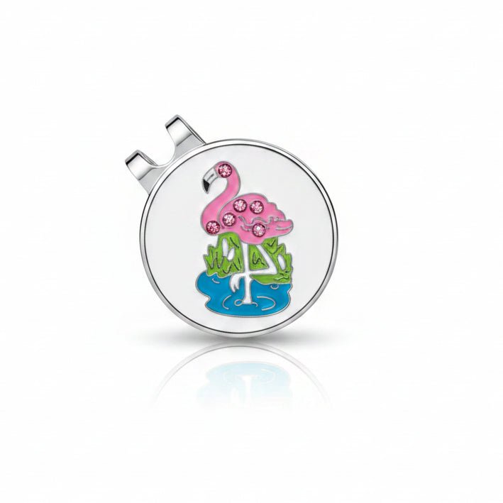 Birdie in Paradise Flamingo Golf Ball Marker