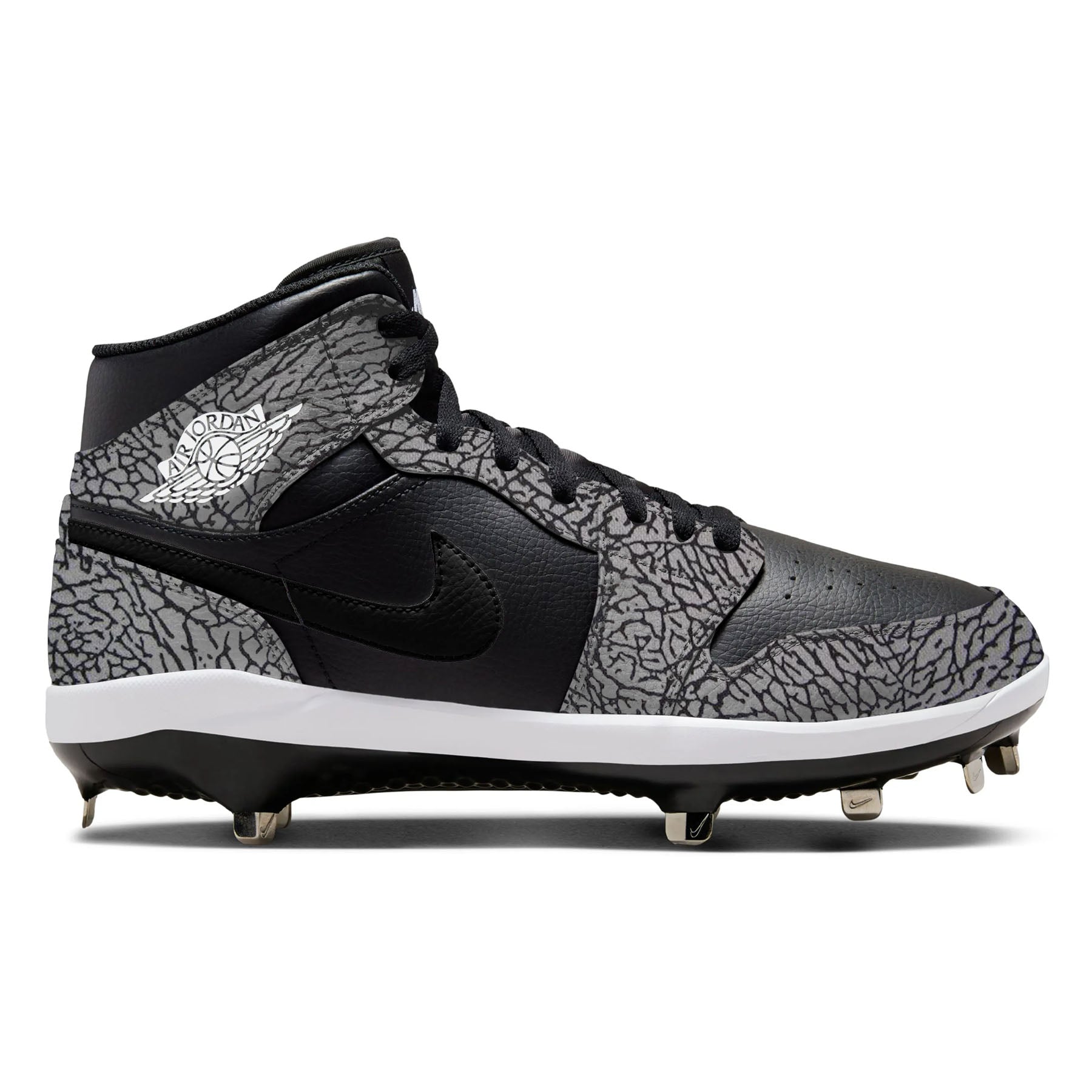 "Black Elephant" Jordan 1 Retro Cleats