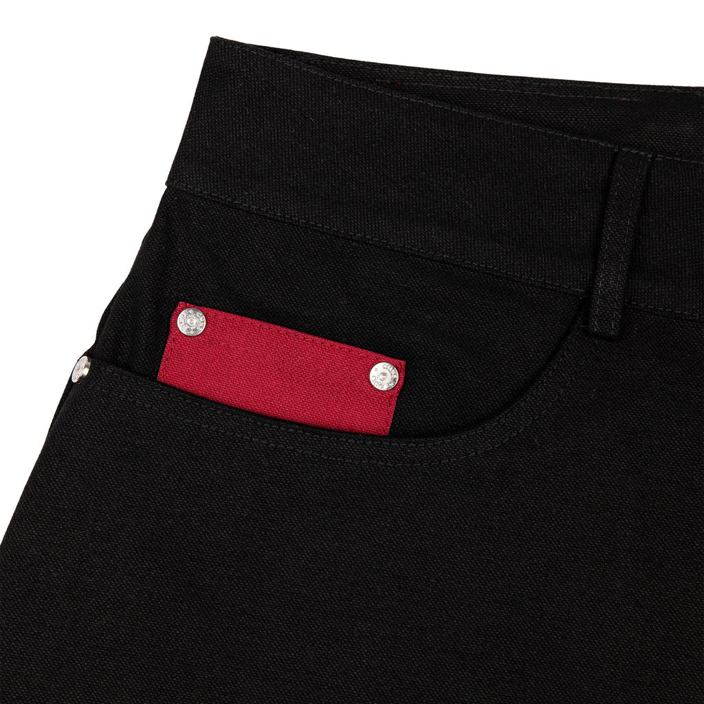 Commons Double Knee Canvas Short Black