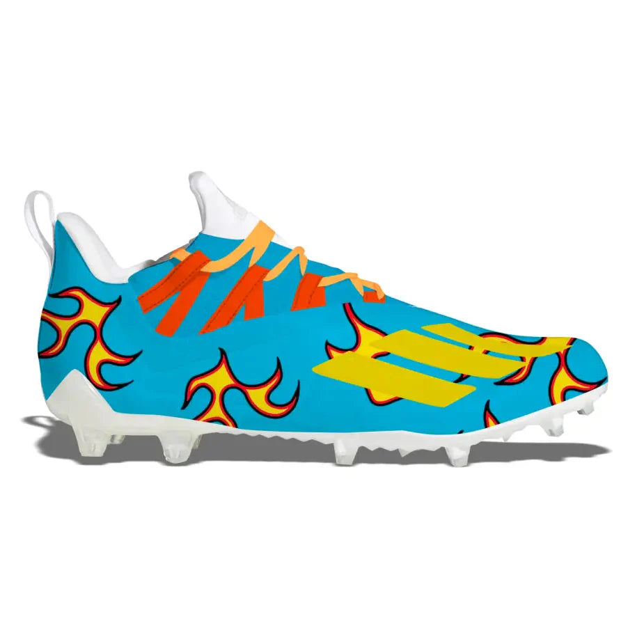 "Blue Flames" Adidas Adizero 11.0 Football Cleats
