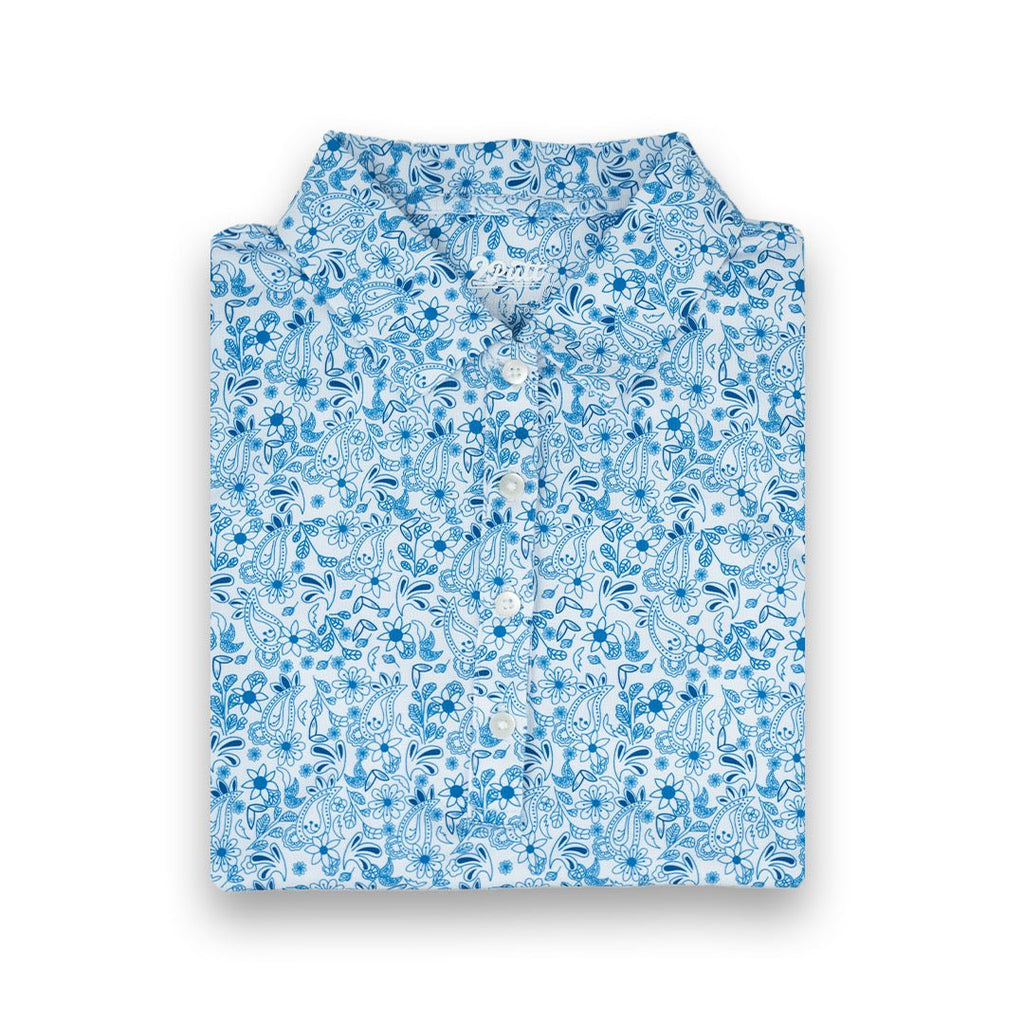 Blue Paisley Women's Polo (Sleeveless)
