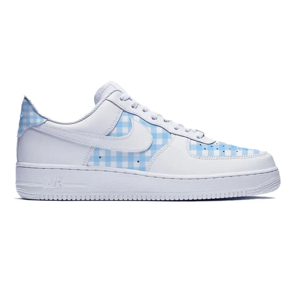 "Blue Plaid" Nike Air Force 1 Low Shoes
