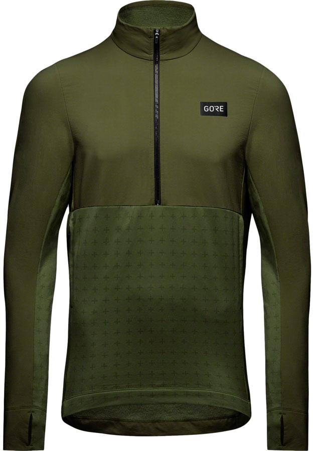 Gorewear Trail KPR Hybrid 1/2-Zip Jersey - Utility Green Men's Medium