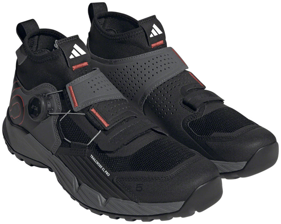 Five Ten Trailcross Pro Mountain Clipless Shoes - Men's Gray Five/Core BLK/Red 8.5