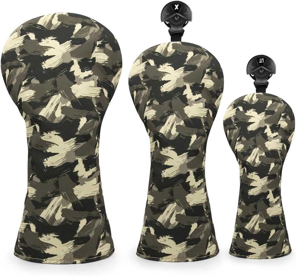 Woodland Camo Golf Headcovers | Driver, Fairway & Hybrid
