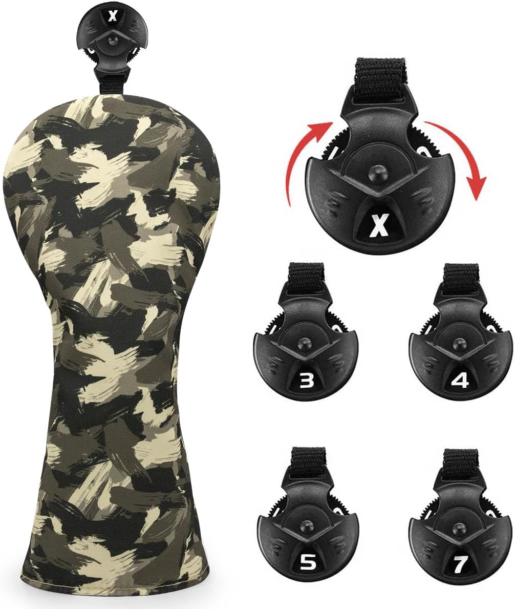 Woodland Camo Golf Headcovers | Driver, Fairway & Hybrid