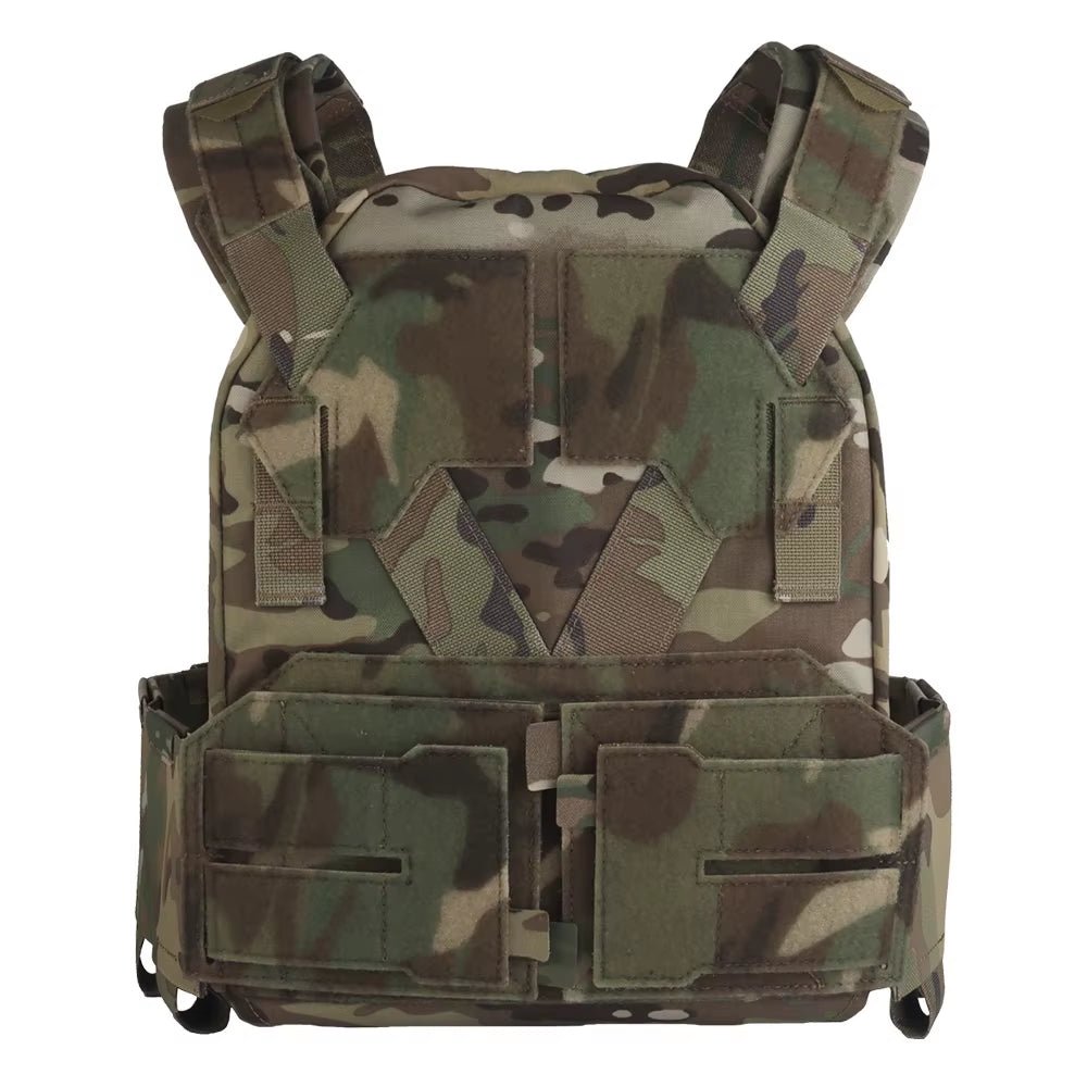 Camo Sub-Zero Style Plate Carrier Airsoft Hunting Tactical Vest with Multicaliber 9MM 6Pcs Long Mag/5.56 Triple Magazine Pouch