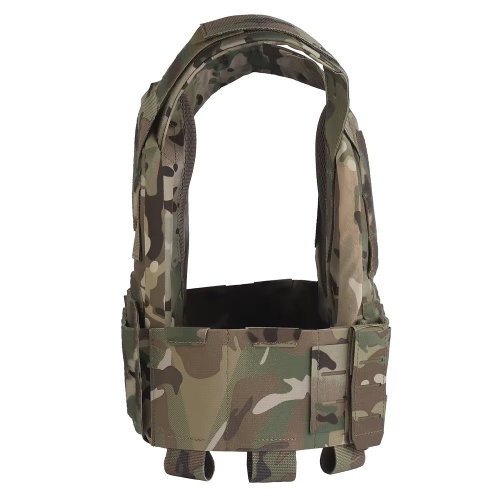 Camo Sub-Zero Style Plate Carrier Airsoft Hunting Tactical Vest with Multicaliber 9MM 6Pcs Long Mag/5.56 Triple Magazine Pouch