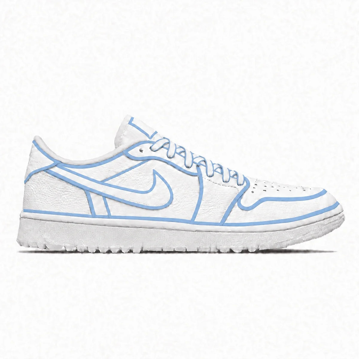 "Carolina Blue Lines" Jordan 1 Golf Shoes
