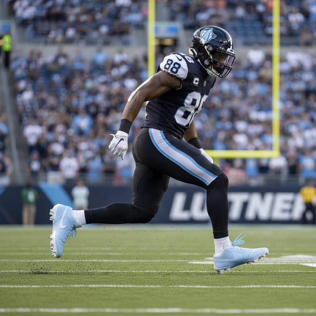 "Carolina Color Rush” Jordan 1 Vapor Edge Low Cleats