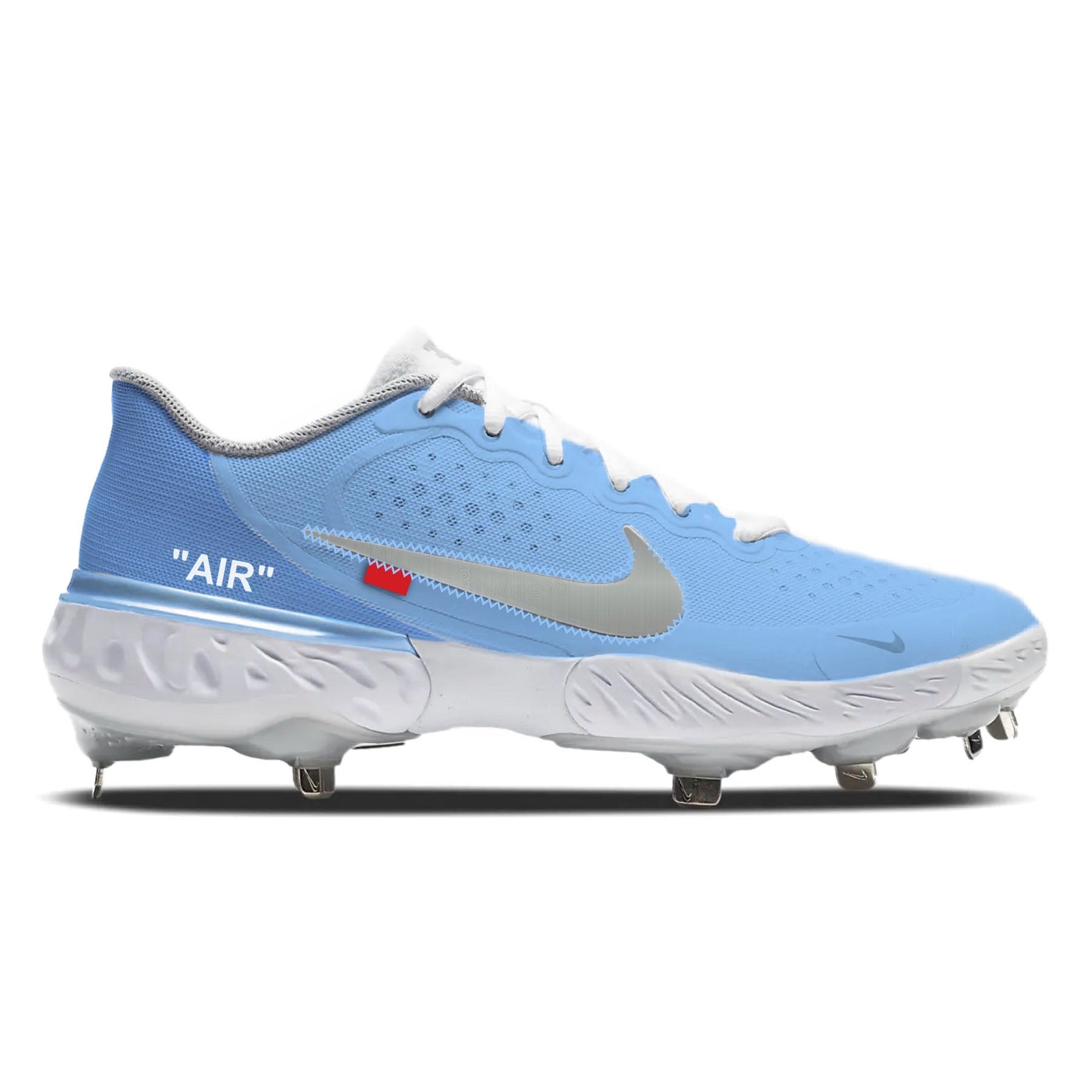 "Carolina Force OW" Nike Alpha Huarache Elite 3 Low Cleats - Size 7 Men's