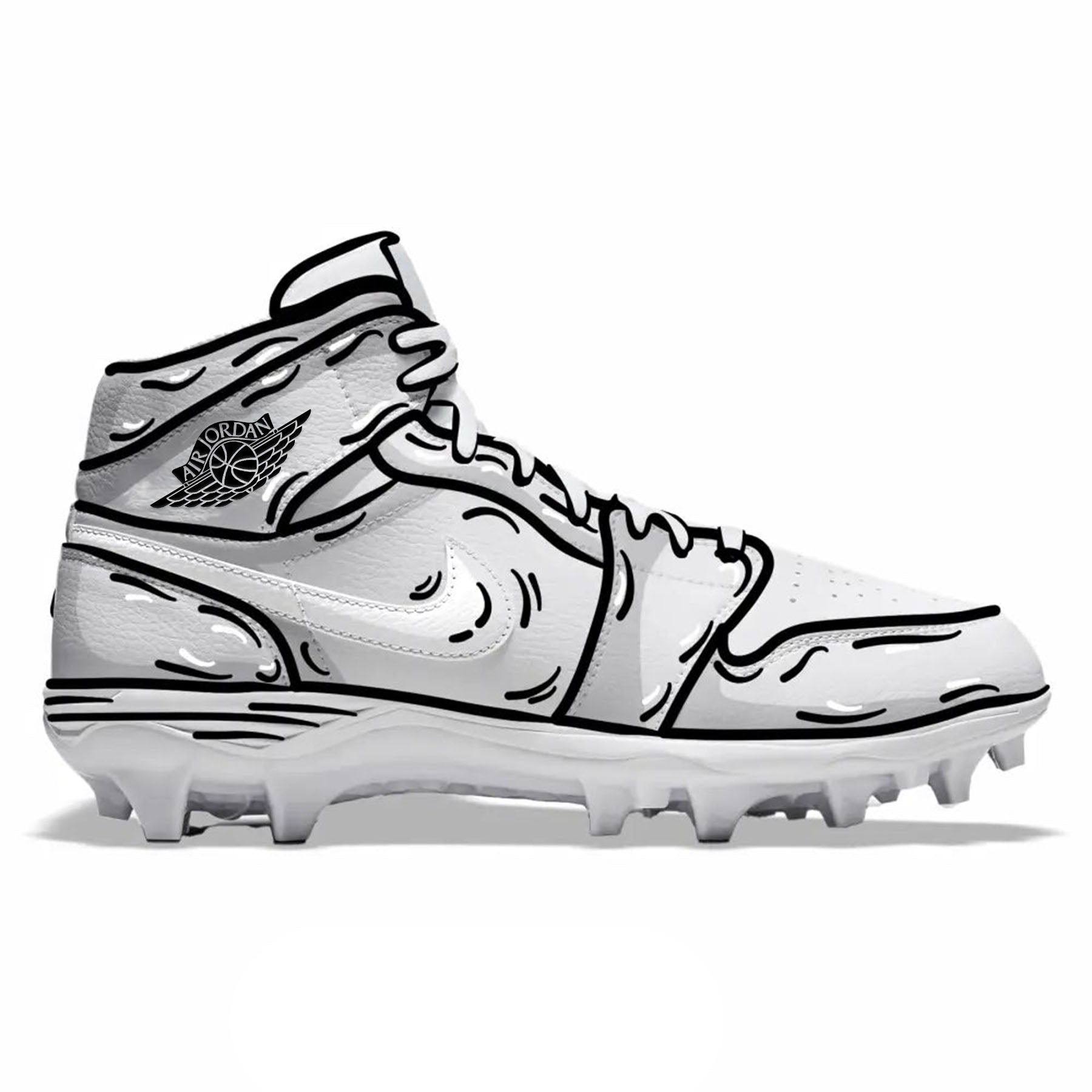 "Cartoon" Jordan 1 TD Cleats